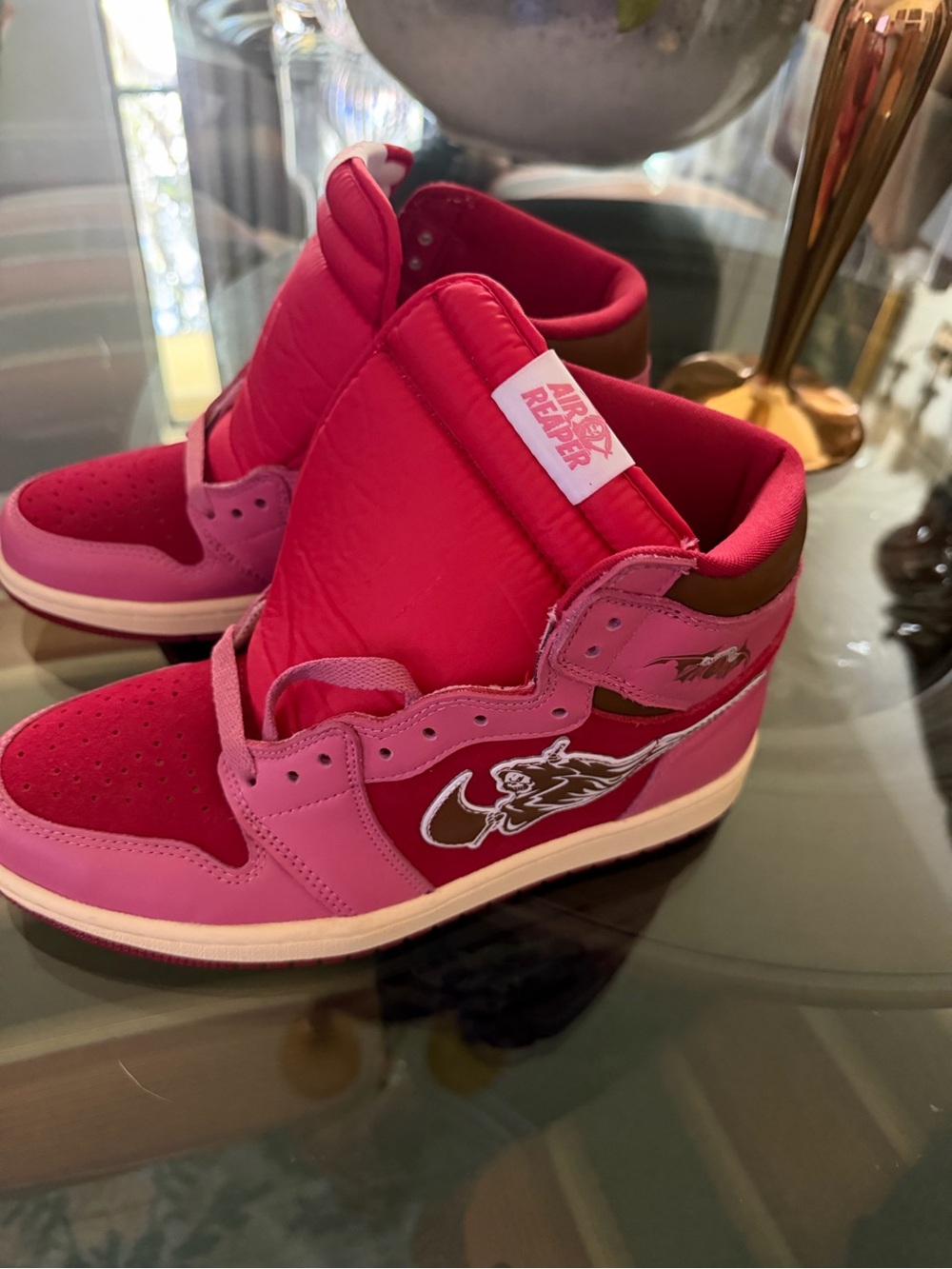 Unisex Soleboy Air Reaper Athletic High-Top Sneakers in Pink size 7